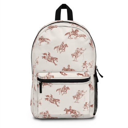 "Take Me to the Rodeo" Backpack in Cream