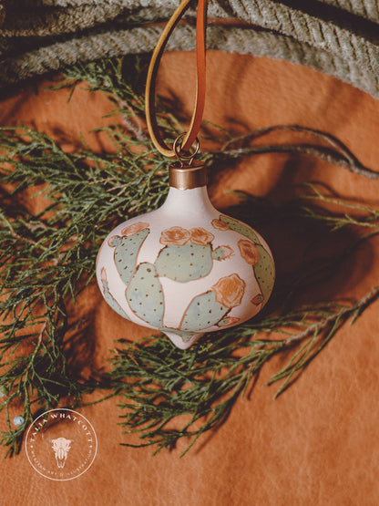 Prickly Pear Ceramic Ornament