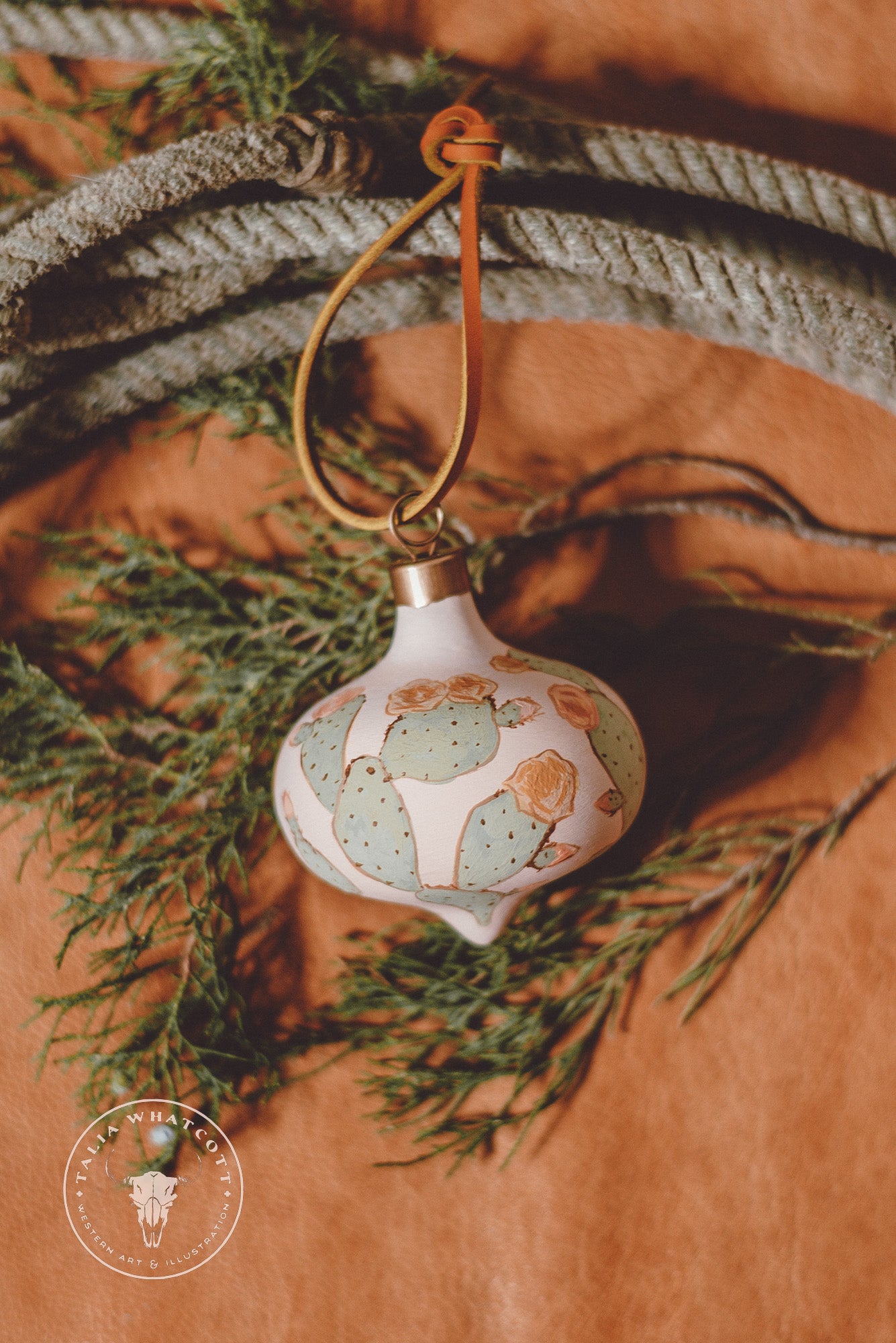 Prickly Pear Ceramic Ornament