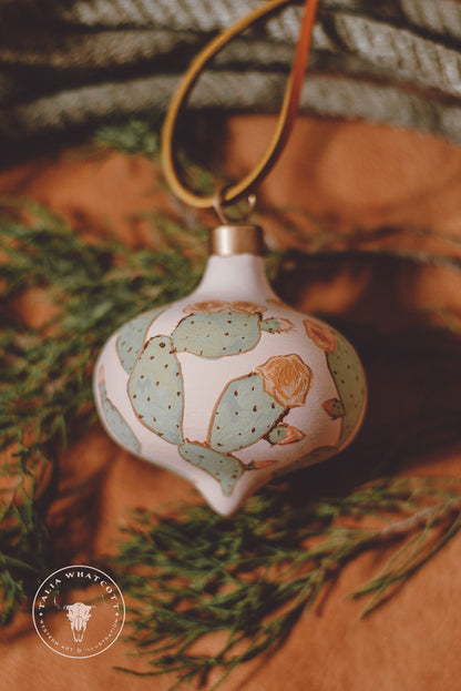 Prickly Pear Ceramic Ornament