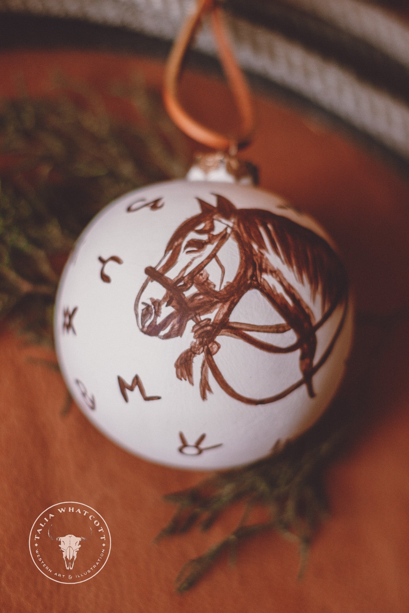 Horse Brands Ceramic Ornament